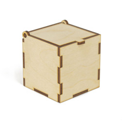 Кутия от дърво с капак Lovie, 6x6x6cm