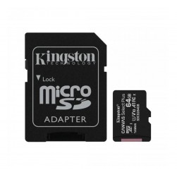 Карта памет KINGSTON, MicroSDHC, клас 10, адаптер, 64GB